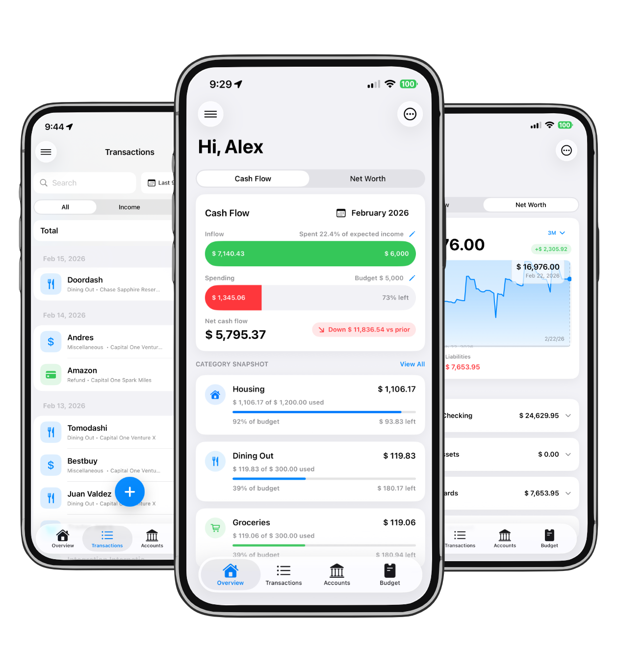 Nara Money app screens on iPhone
