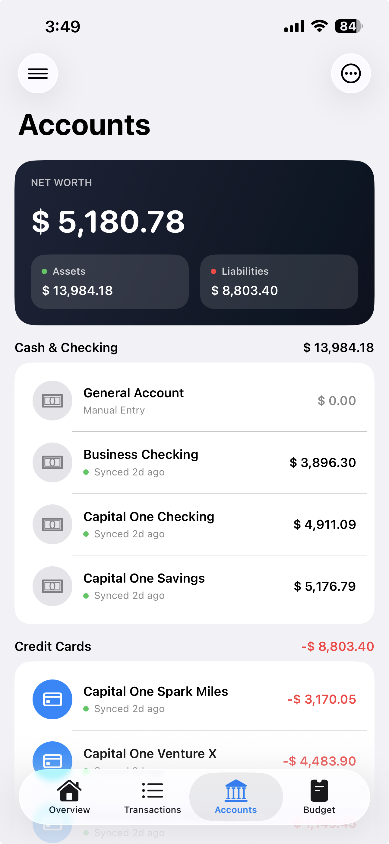 Track your net worth in Nara